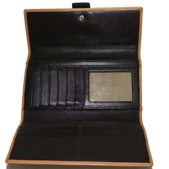 Coach Soho Wallet & Checkbook Cover Tan Leather - Picture 3 of 8